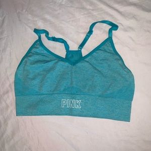 Blue PINK sports bra